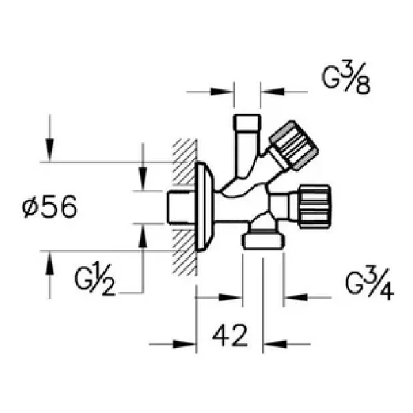 Artema A45245 Çift Çıkışlı Ara Musluk - Görsel 4