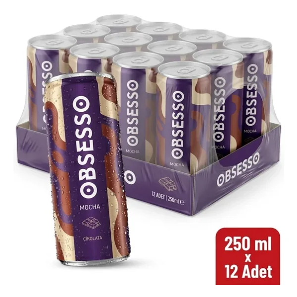 Obsesso Iced Coffee Mocha Soğuk Kahve 250 Ml 12'li - Görsel 4