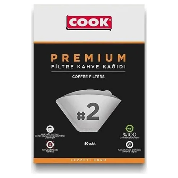Cook Premium Filtre Kahve Kağıdı 80'li Ebat 2 - Görsel 4
