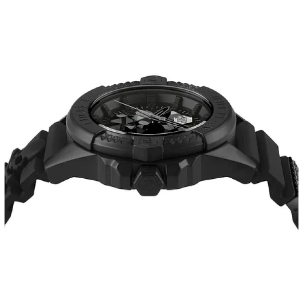 Philipp Plein The Skull PWAAA0721 Silikon Kordon Siyah Erkek Kol Saati - Görsel 5