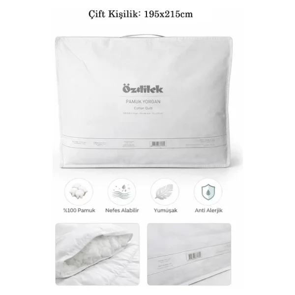 Özdilek Çift Kişilik Doğal %100 Pamuk Yorgan (195x215) - Görsel 4