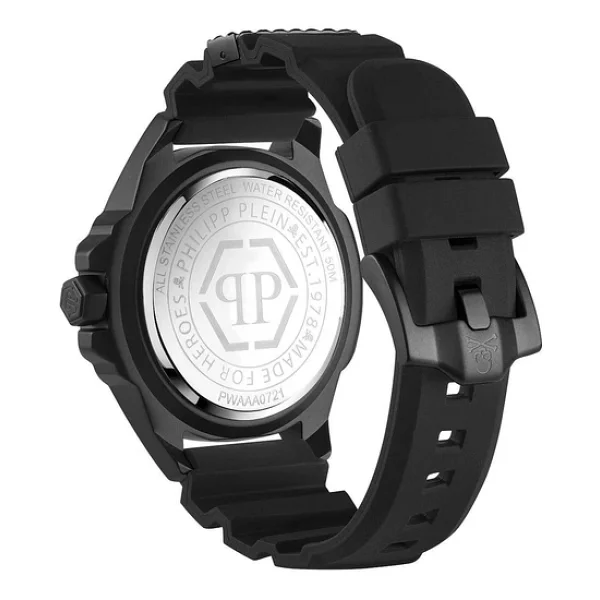 Philipp Plein The Skull PWAAA0721 Silikon Kordon Siyah Erkek Kol Saati - Görsel 3