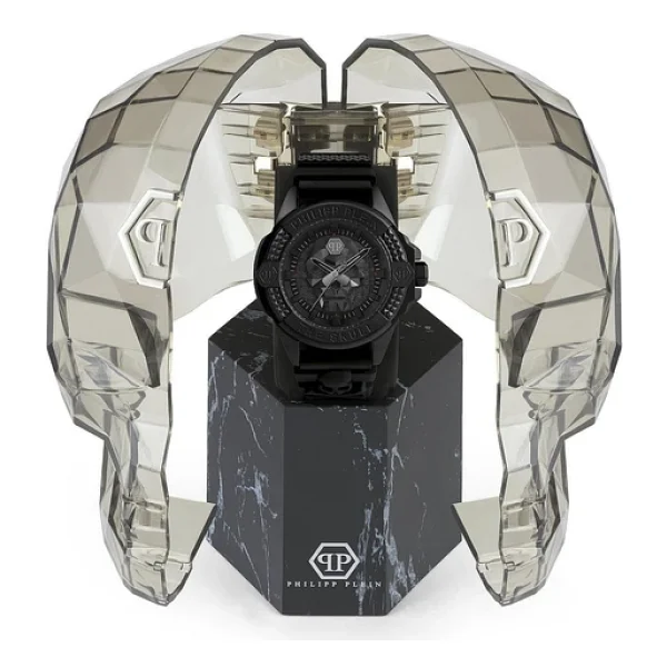 Philipp Plein The Skull PWAAA0721 Silikon Kordon Siyah Erkek Kol Saati - Görsel 6