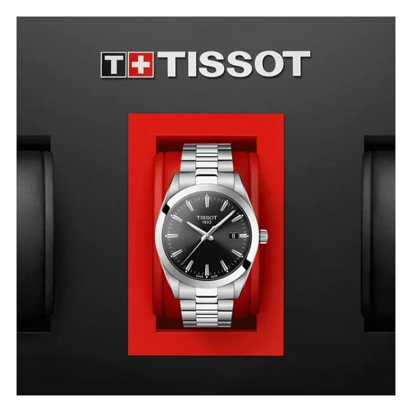 Tissot Gentleman T127.410.11.051.00 Çelik Kordon Siyah Erkek Kol Saati - Görsel 8