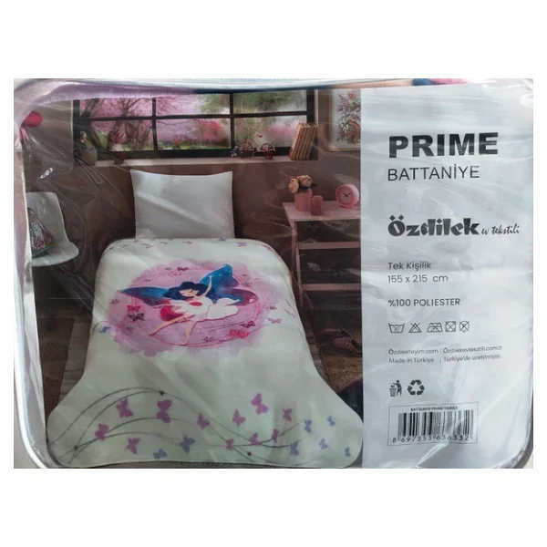 Özdilek Prime Tek Kişilik Çocuk Battaniye (155x215)-Fairies Yeni - Görsel 4