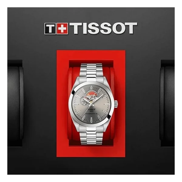 Tissot Gentleman Powermatic 80 Open Heart T127.407.11.081.00 Vizon Erkek Kol Saati - Görsel 9