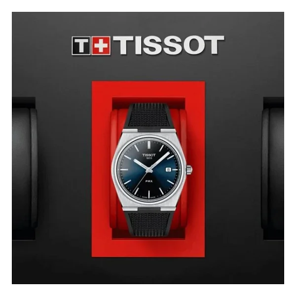 Tissot PRX 40mm T137.410.17.041.00 Mavi Kauçuk Kordon Erkek Kol Saati - Görsel 5