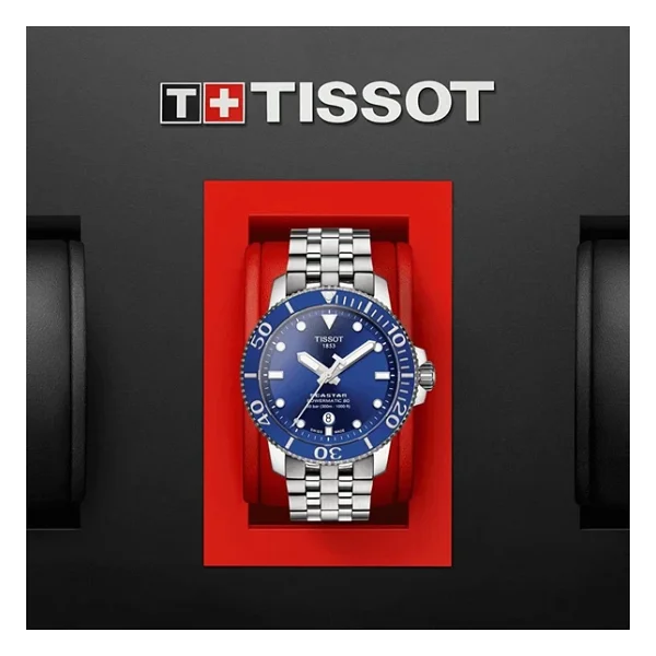 Tissot Seastar 1000 Powermatic 80 T120.407.11.041.00 Çelik Kordon Saks Mavisi Erkek Kol Saati - Görsel 5