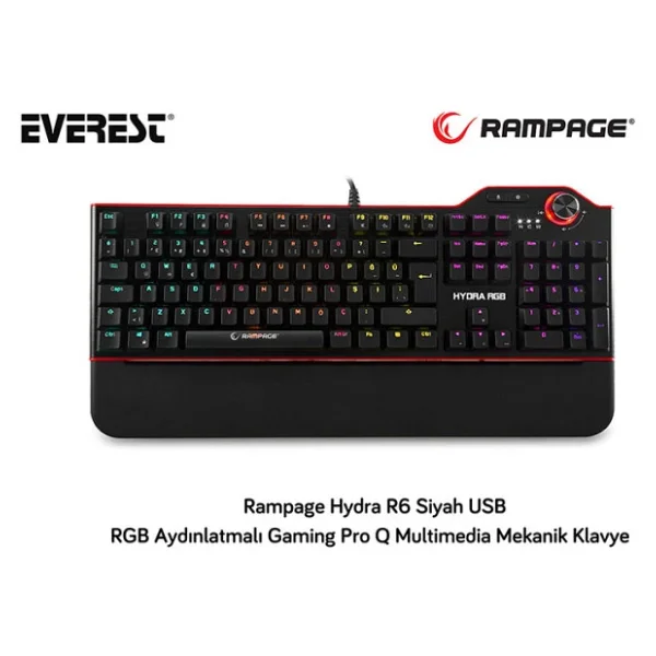Rampage Hydra R6 RGB Blue Switch Kablolu Mekanik Oyuncu Klavyesi - Görsel 7