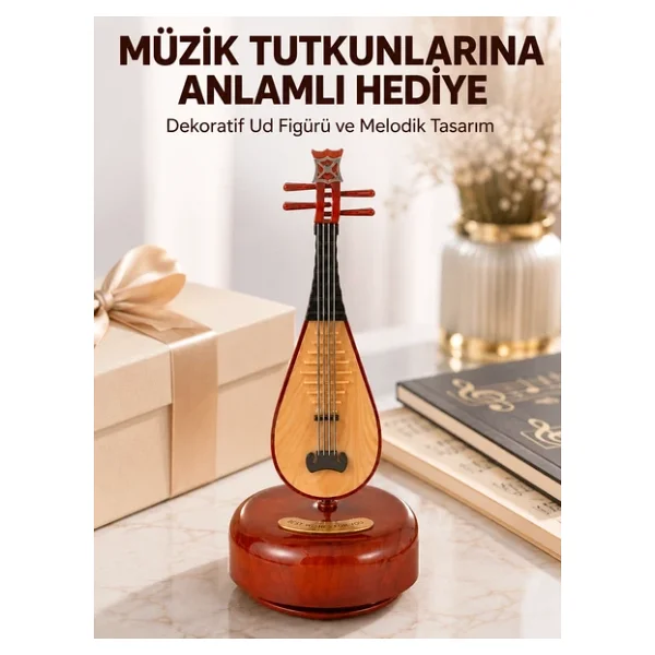 Enstrüman Figürlü Melodi Çalan Dekoratif Müzik Kutusu - Görsel 4