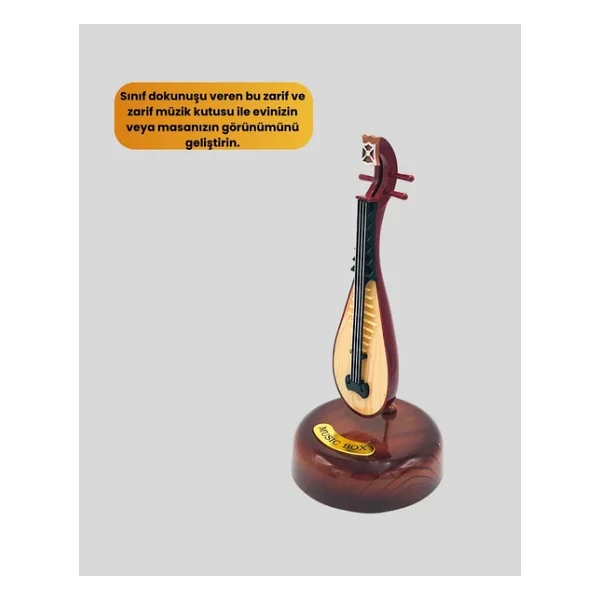Enstrüman Figürlü Melodi Çalan Dekoratif Müzik Kutusu - Görsel 6