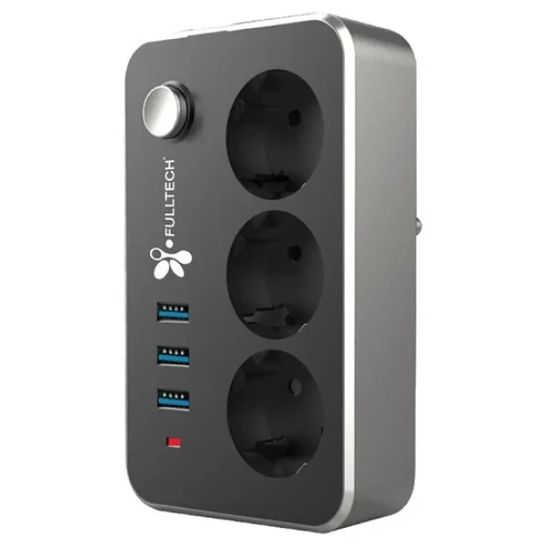 Fulltech Ftr-02 Usb'li Kablosuz 2 M 3'lü Akım Korumalı Priz - Görsel 5