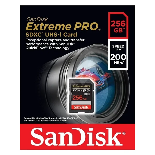 Sandisk Extreme Pro Sdsdxxd-256g-Gn4ın Class 10 Uhs-I U3 V30 256 GB Hafıza Kartı - Görsel 2