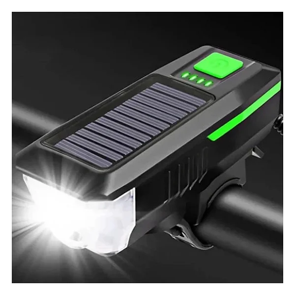 Su Geçirmez Güneş Enerjili LED Işıklı Bisiklet Farı - Görsel 5