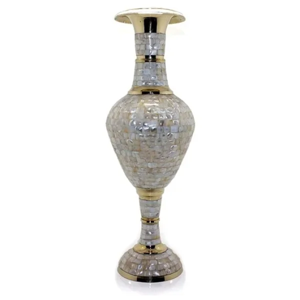 Pirinç Sedefli Vazo 35 Cm - Görsel 2