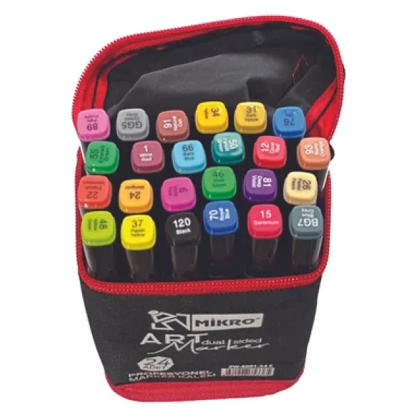Mikro Art Marker Kalem Seti 24 Li Set - Görsel 3