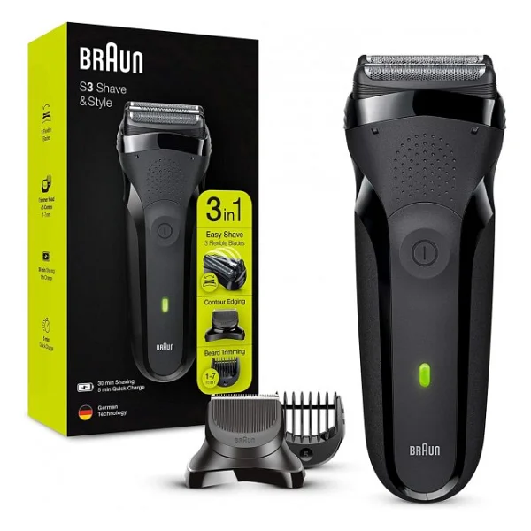 Braun Series 3 300 BT Blk Siyah 3in1 Tıraş Makinesi - Görsel 8