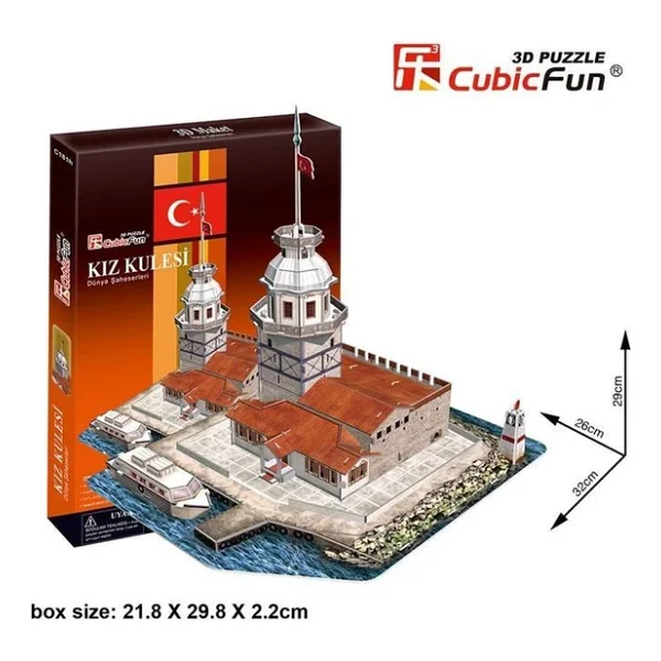 Cubicfun 3d 66 Parça Kız Kulesi Puzzle - Görsel 7