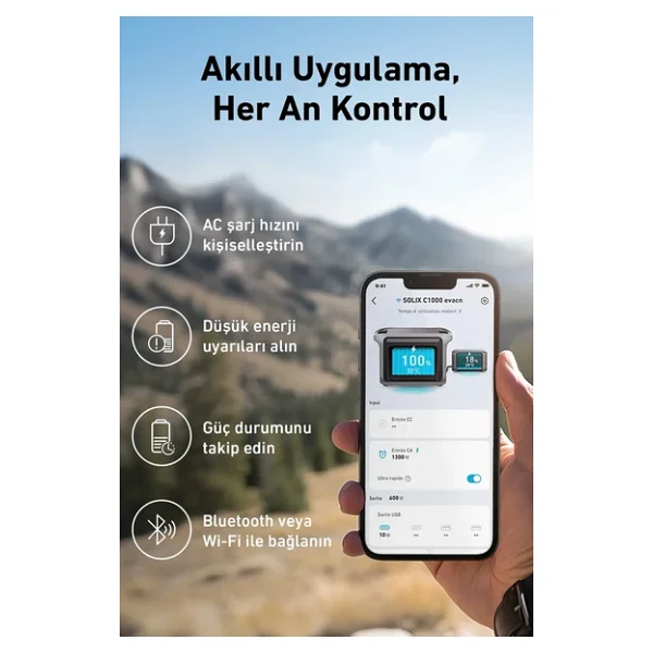 Anker Solix C1000x 1056 Wh 1800 W Taşınabilir Güç Kaynağı - Görsel 5