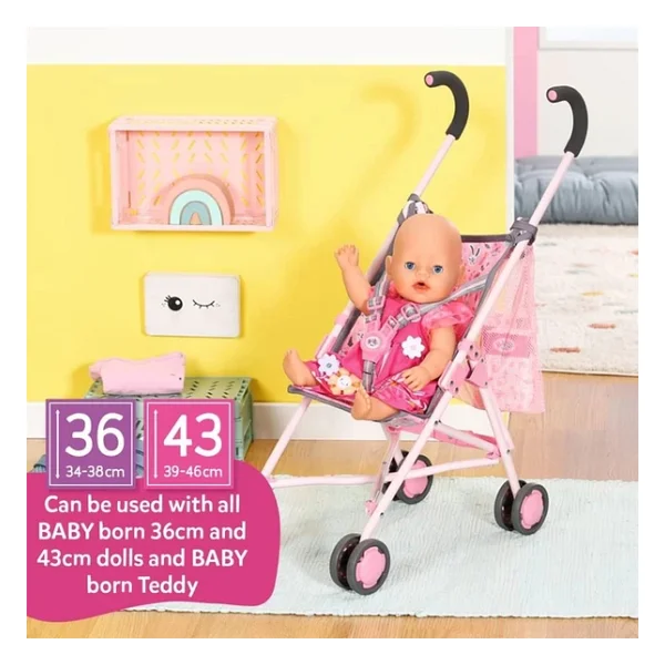 Baby Born Çantalı Bebek Arabası 832547 - Görsel 7