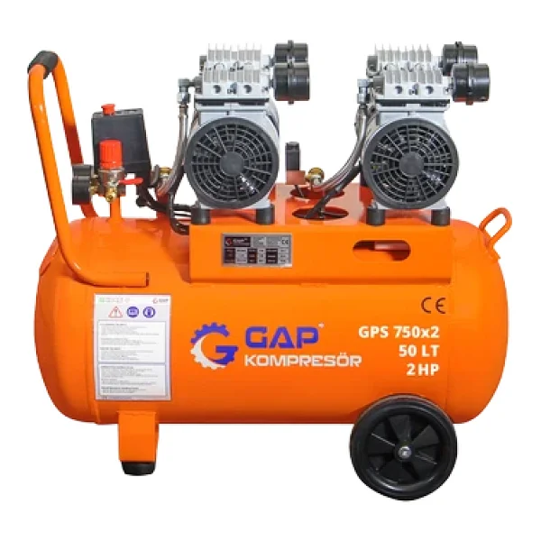 Gap 50 Lt 4 Emişli 2 Hp Sessiz Yağsız Kompresör - Görsel 5