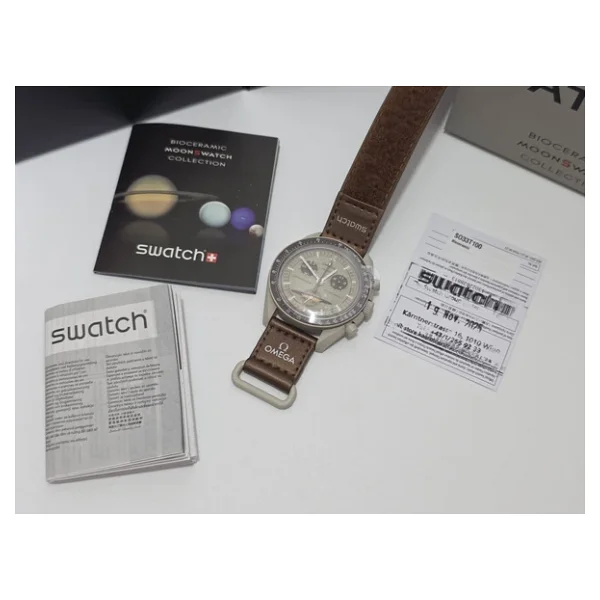 Swatch X Omega Bioceramic Moonswatch Kol Saati - Görsel 4