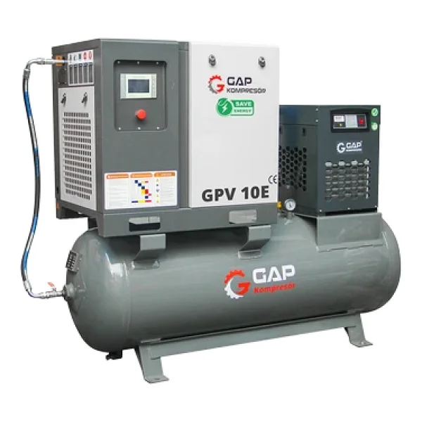 Gap Gpv10e-Set 500 Litre 10 Hp Hava Kompresörü İnvertörlü Vidalı Kompresör - Görsel 3