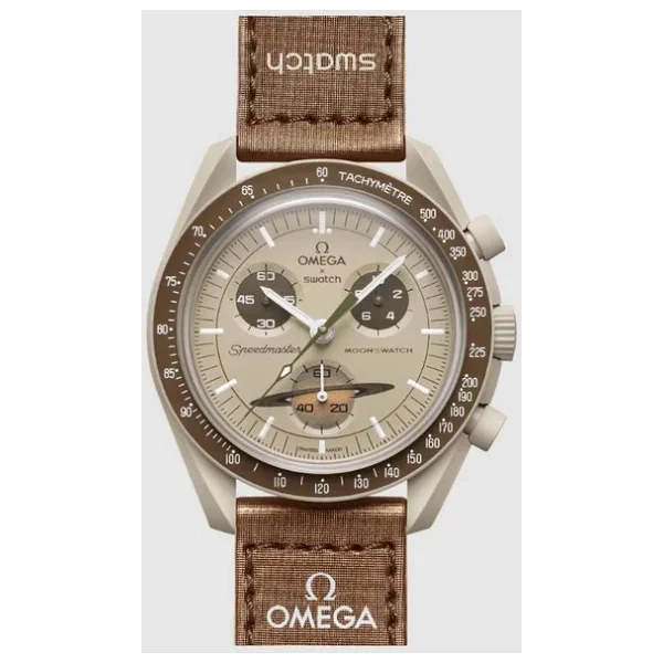 Swatch X Omega Bioceramic Moonswatch Mission To Saturn Kol Saati - Görsel 3