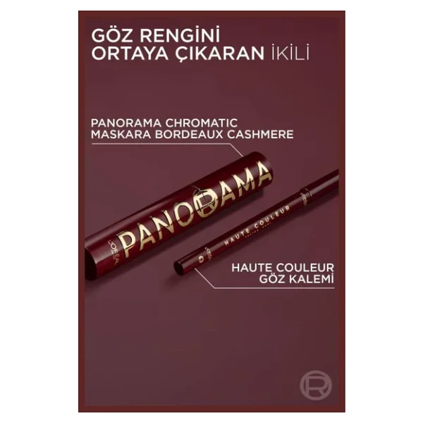 L'oreal Paris Panorama Chromatic Hacim Veren Bordeaux Cashmere Maskara - Görsel 10