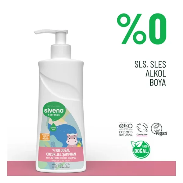 Siveno Doğal Bebek Çocuk Konak Önleyici Jel Şampuan 325 Ml - Görsel 5