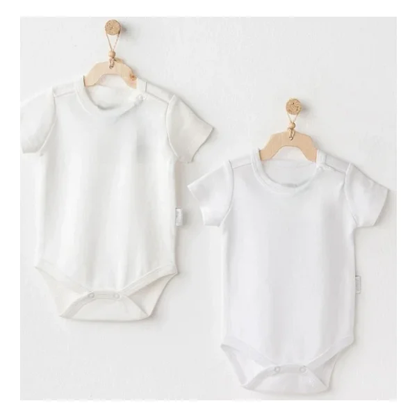 Andywawa Short Sleeve Basic Ac25211 2'li Bebek Body - Görsel 4