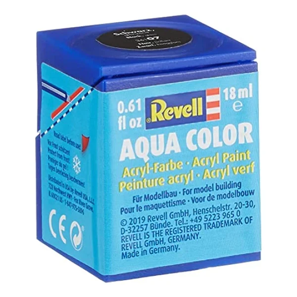 Revell - Su Bazlı Maket Boyası Siyah Parlak 18 Ml (36107) - Görsel 5