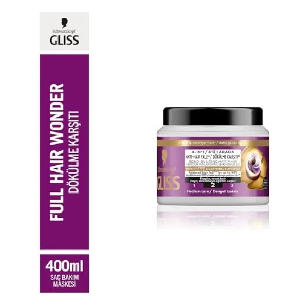 Gliss Full Hair Wonder Dökülme Karşıtı 400 Ml Saç Maskesi - Görsel 5
