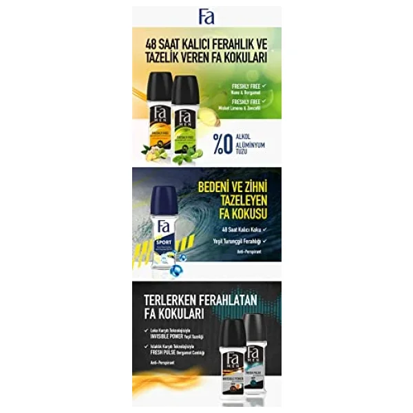 Fa Men Sport Citrus Green Roll-On 50 Ml - Görsel 6