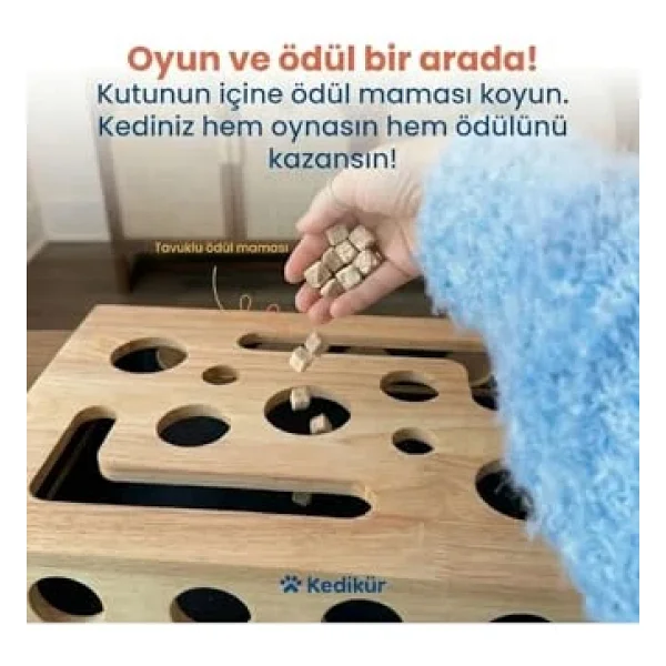 Reyo Pet Kedikür Kedi Tırmalama Ve Oyun Kutusu - Tırnak Törpüleyici İnteraktif Kedi Oyuncağı - Görsel 8