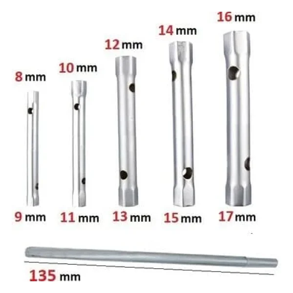 Aee 6 Parça Kovan Anahtarı Seti - Torklu Buji Sökme Takma Takımı - 8-9/10-11/12-13/14-15/16-17 Mm - Cırcır Uyumlu Kovan Lokma Anahtar Takımı - El Aletleri İçin Dayanıklı Metal - Görsel 5