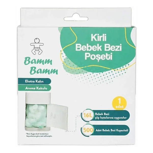 Bamm Bamm Korbell Uyumlu 495'li Kirli Bebek Bezi Çöp Poşeti - Görsel 7