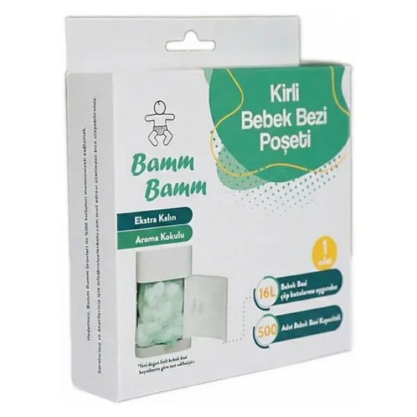Bamm Bamm Korbell Uyumlu 495'li Kirli Bebek Bezi Çöp Poşeti - Görsel 6