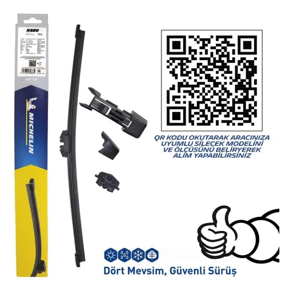 Michelin Easycliptm Mcr380 38cm 1 Adet Universal Muz Tipi Arka Silecek - Görsel 3