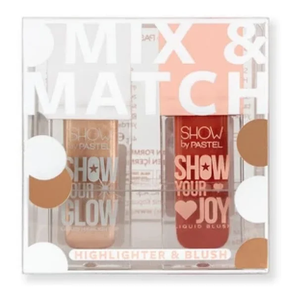 Show By Pastel Mix & Match Glow Liquid Highlighter 72 & Joy Liquid Blush 57 Makyaj Seti - Görsel 2