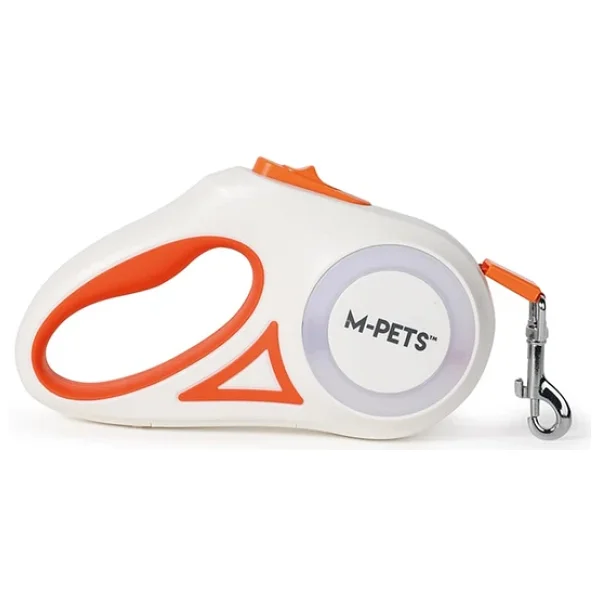 M-Pets Flash Ledli Otomatik Gezdirme Şerit 3mt, Orange - Görsel 2