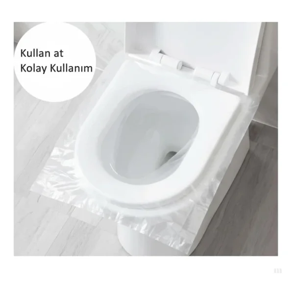 Tek Kullanımlık Klozet Kaplama Örtüsü - Hijyenik Taşınabilir Tuvalet Kapağı Koruyucu, Seyahat Ve Kamusal Alanlar İçin, İnce Ve Dayanıklı - 50 Adet - Görsel 10