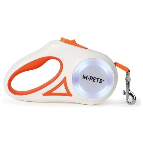 M-Pets Flash Ledli Otomatik Gezdirme Şerit 3mt, Orange - Görsel 3