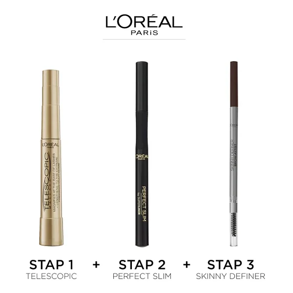 L'Oreal Paris Telescopic Maskara - Siyah Elseve Mucizevi Yağ Saç Güzelleştirici Krem 150 ml - Her Saç Tipi Makyaj Seti - Görsel 10