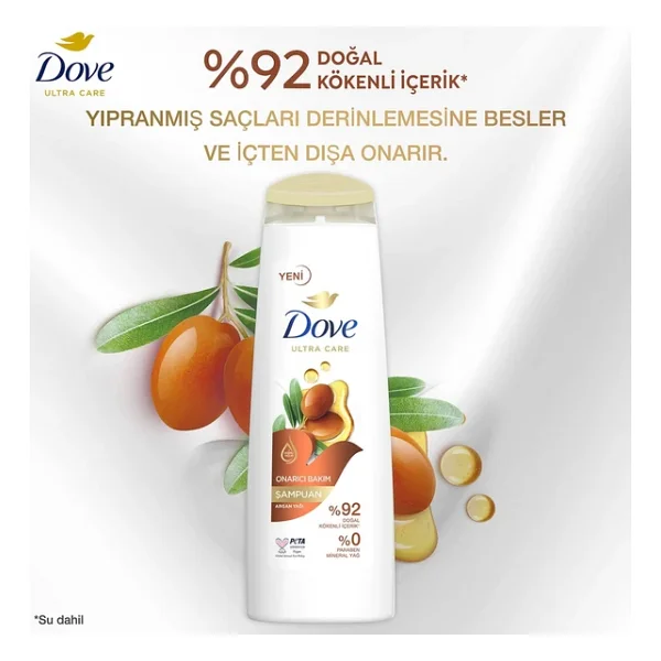 Dove Ultra Care Onarıcı Bakım 400 Ml Şampuan - Görsel 7