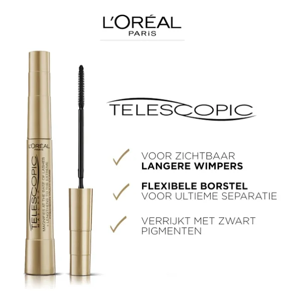 L'Oreal Paris Telescopic Maskara - Siyah Elseve Mucizevi Yağ Saç Güzelleştirici Krem 150 ml - Her Saç Tipi Makyaj Seti - Görsel 9