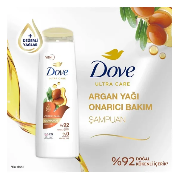 Dove Ultra Care Onarıcı Bakım 400 Ml Şampuan - Görsel 6