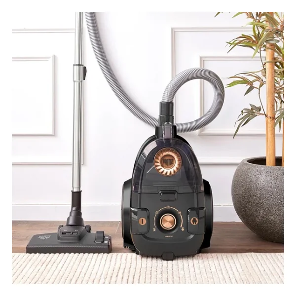 Karaca Vantuz High Force F2 Matte Black Copper 899 W Toz Torbasız Süpürge - Görsel 5