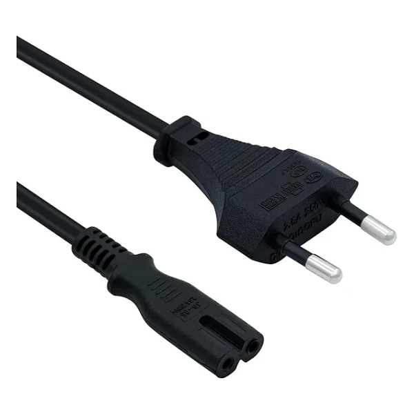 Orret Home PS3 / PS4 / PS5 / Xbox Series S-X Uyumlu Güç Kablosu 1.5 Metre 2pin Güç Kablosu Projeksiyon - Monitör - TV Universal 2pin Güç Kablosu Teyp Fişi (1) - Görsel 3