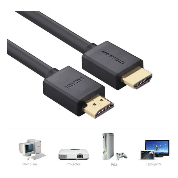 Ugreen UHD 4K Yüksek Hızlı Ethernet Ve Hdmı Kablosu, 2 Metre, Siyah - Görsel 6